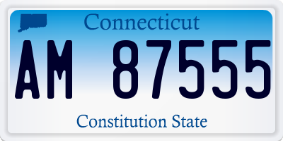CT license plate AM87555