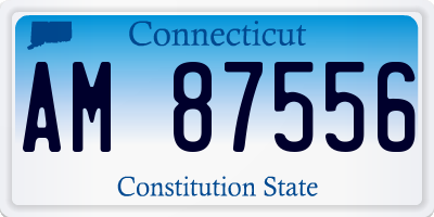 CT license plate AM87556