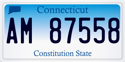 CT license plate AM87558