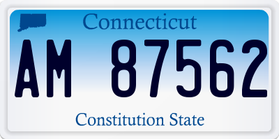 CT license plate AM87562