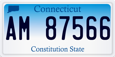CT license plate AM87566