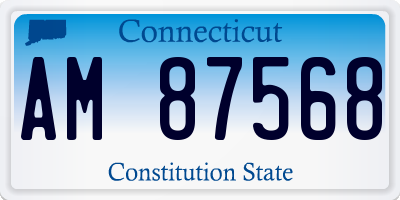 CT license plate AM87568