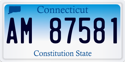 CT license plate AM87581