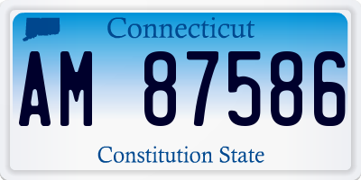 CT license plate AM87586