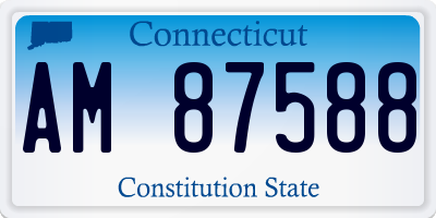 CT license plate AM87588