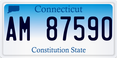 CT license plate AM87590