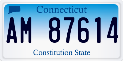 CT license plate AM87614