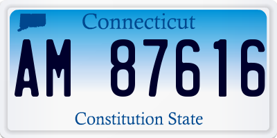 CT license plate AM87616