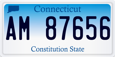 CT license plate AM87656
