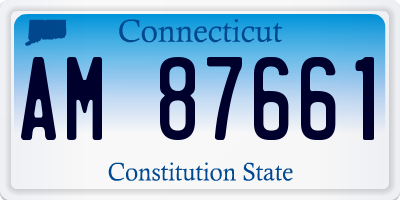 CT license plate AM87661