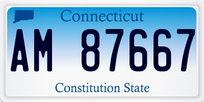 CT license plate AM87667