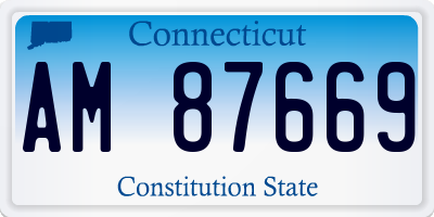 CT license plate AM87669