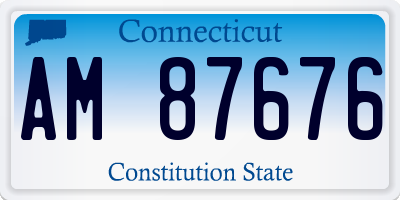 CT license plate AM87676
