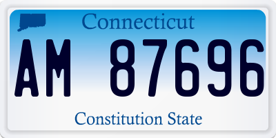 CT license plate AM87696