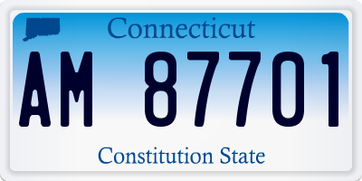 CT license plate AM87701