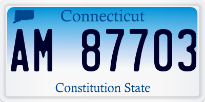 CT license plate AM87703