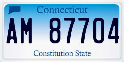 CT license plate AM87704