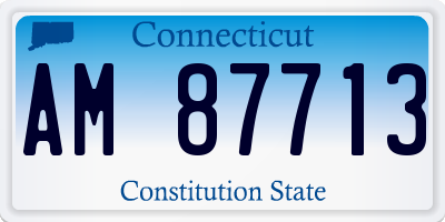 CT license plate AM87713