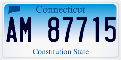 CT license plate AM87715