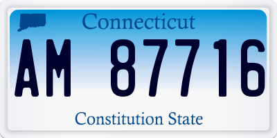 CT license plate AM87716