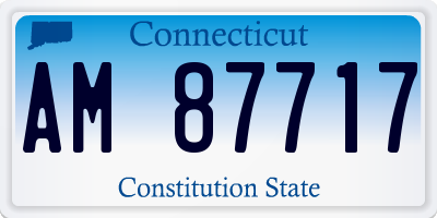 CT license plate AM87717