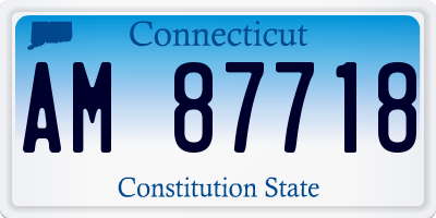 CT license plate AM87718