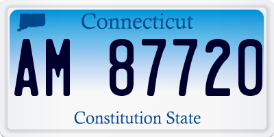 CT license plate AM87720