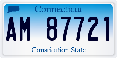 CT license plate AM87721
