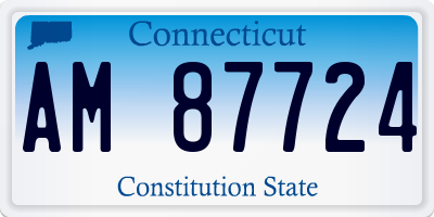 CT license plate AM87724