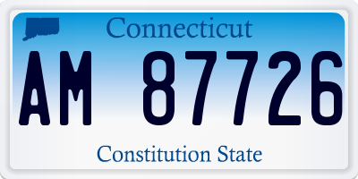 CT license plate AM87726