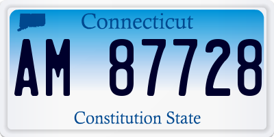 CT license plate AM87728