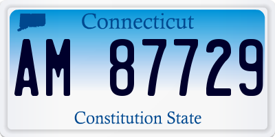 CT license plate AM87729