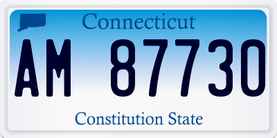 CT license plate AM87730