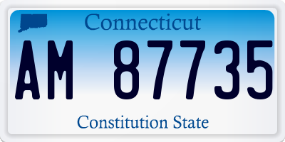 CT license plate AM87735