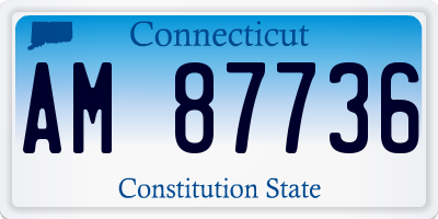 CT license plate AM87736