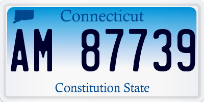 CT license plate AM87739
