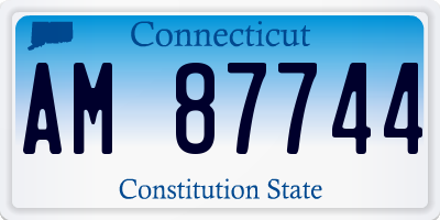 CT license plate AM87744