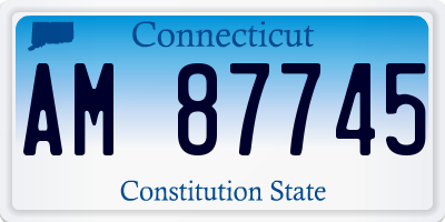 CT license plate AM87745