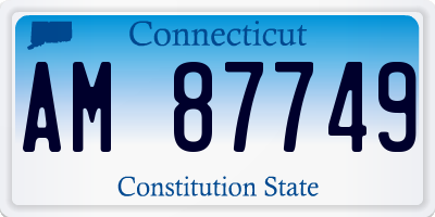 CT license plate AM87749