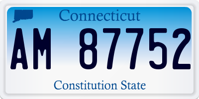 CT license plate AM87752