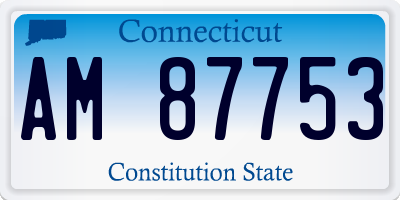 CT license plate AM87753