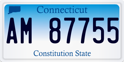 CT license plate AM87755