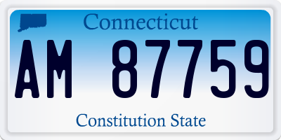 CT license plate AM87759