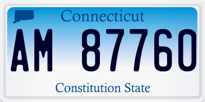 CT license plate AM87760