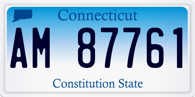 CT license plate AM87761
