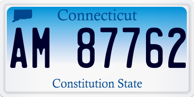 CT license plate AM87762