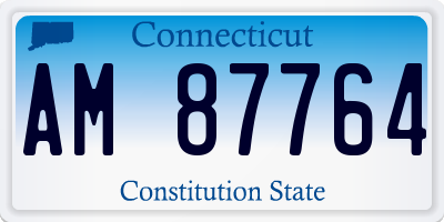 CT license plate AM87764