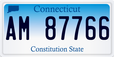 CT license plate AM87766