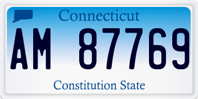 CT license plate AM87769