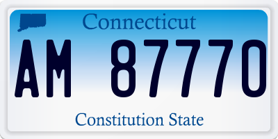 CT license plate AM87770